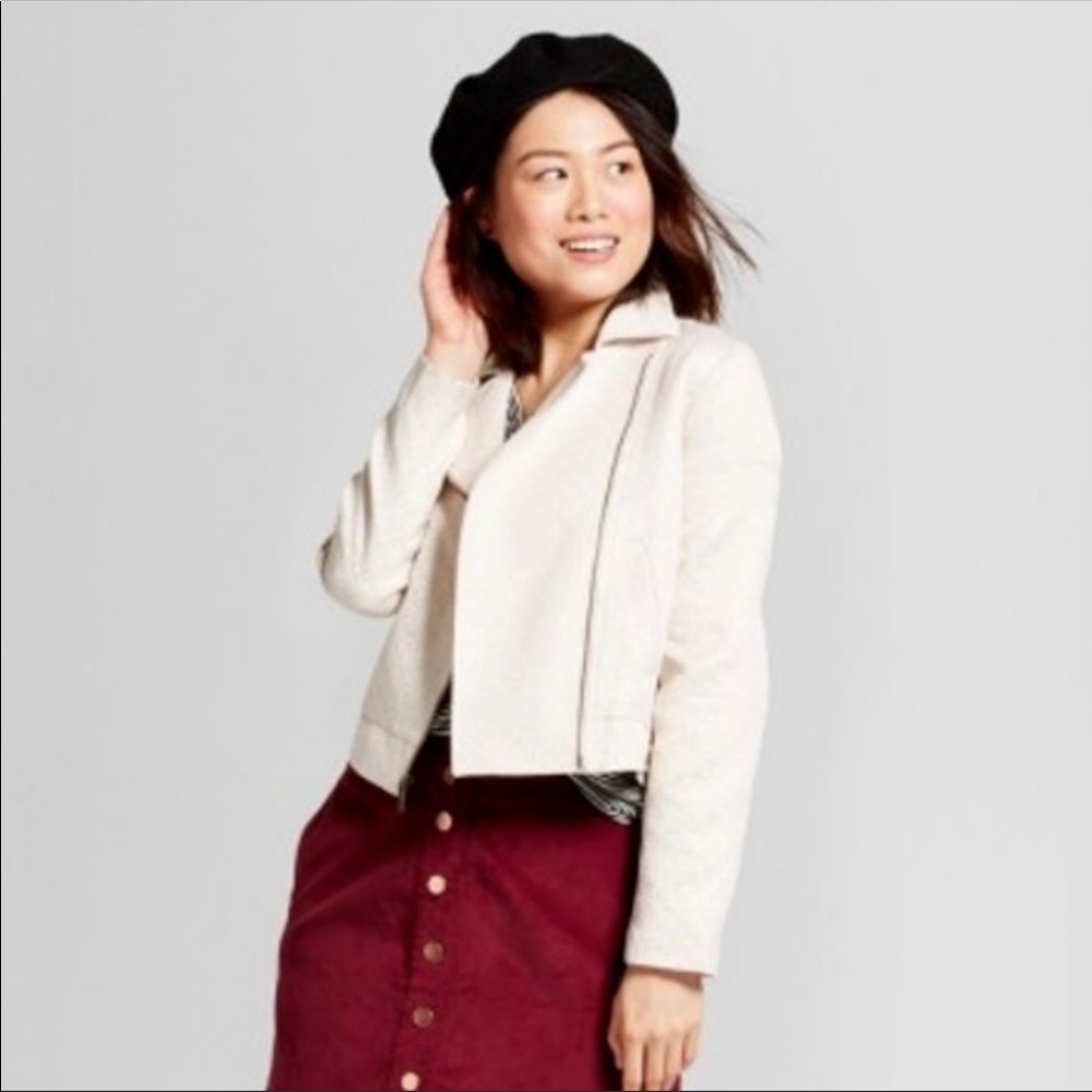 Target A New Day gold sparkle moto jacket
